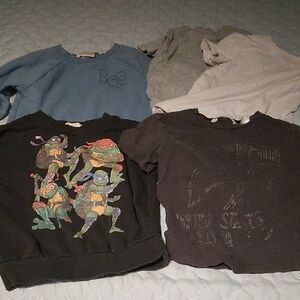 Boys 2T Cat & Jack And H&M Sweatshirt And T-Shirt Lot Led-Zeppflin & More